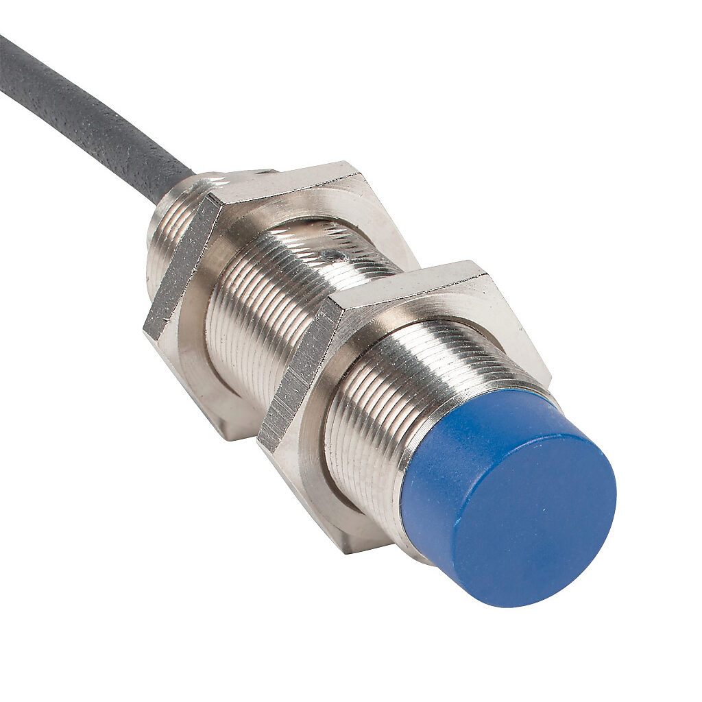 V3K1-S0-4A8F - Micro Detectors inductive proximity sensor, tubular, 18mm diameter x 60mm body, nickel-plated brass housing, N.C. (VAC) or N.O./N.C. (VDC) output, 10mm sensing distance, non-flush, 25 Hz (AC)/550 Hz (DC) switching frequency, IP67, p...