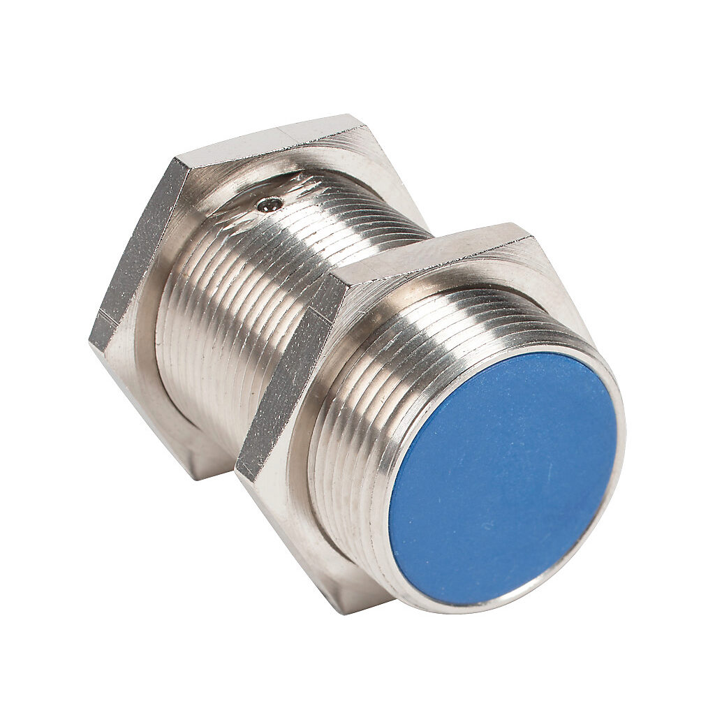 V3T1-R0-3Q - Micro Detectors inductive proximity sensor, tubular, 30mm diameter x 60mm body, nickel-plated brass housing, N.O. (VAC) or N.O./N.C. (VDC) output, 12mm sensing distance, flush, 25 Hz (AC)/250 Hz (DC) switching frequency, IP67, 1/2in -...
