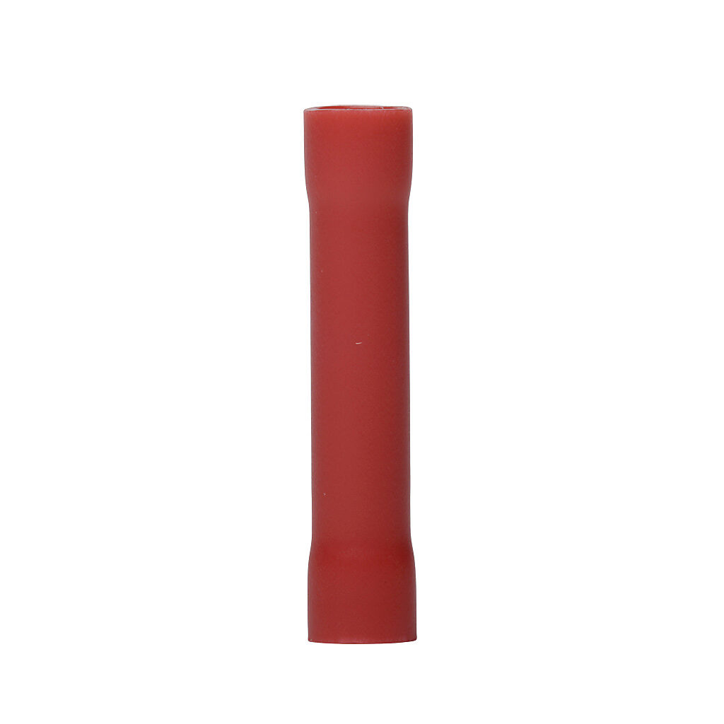 V70SV004001 - Z+F butt connector, 20-18 AWG, red, PVC insulated. Package of 100.