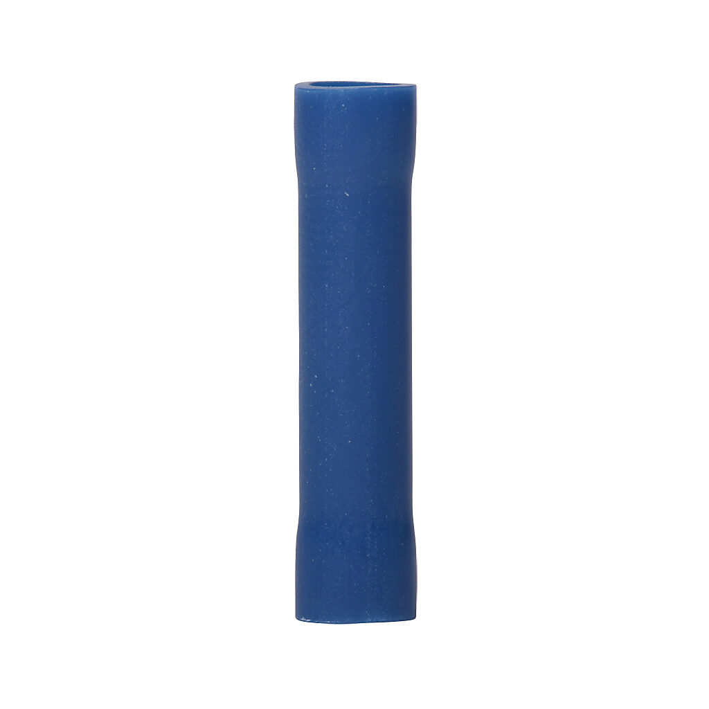 V70SV004002 - Z+F butt connector, 16-14 AWG, blue, PVC insulated. Package of 100.