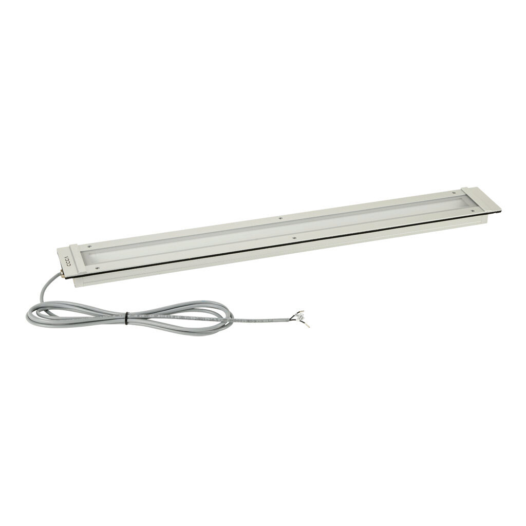 VE0521S01 - CCEA VEGA series LED light bar, 706mm length, 24 VDC operating voltage, daylight white, 5000K, 32.5W, 2000 lm, recessed mount, pigtail, anodized aluminum body, 9.8ft/3m cable length, IP67 and IP69.