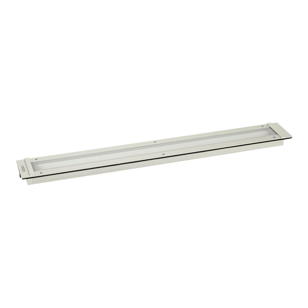 VE0521S02 - CCEA VEGA series LED light bar, 706mm length, 24 VDC operating voltage, daylight white, 5000K, 32.5W, 3300 lm, recessed mount, 4-pin M12 quick-disconnect, anodized aluminum body, IP67.