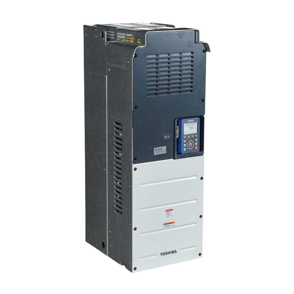 VFAS3-4110KPC - Toshiba AS3 series AC high-performance drive, open frame, 460 VAC, 150hp with 3-phase input, V/Hz, FOC, encoder or torque mode, A6 frame, Ethernet and RS-485, external dynamic braking unit required. Optional EtherCAT, encoder and I...