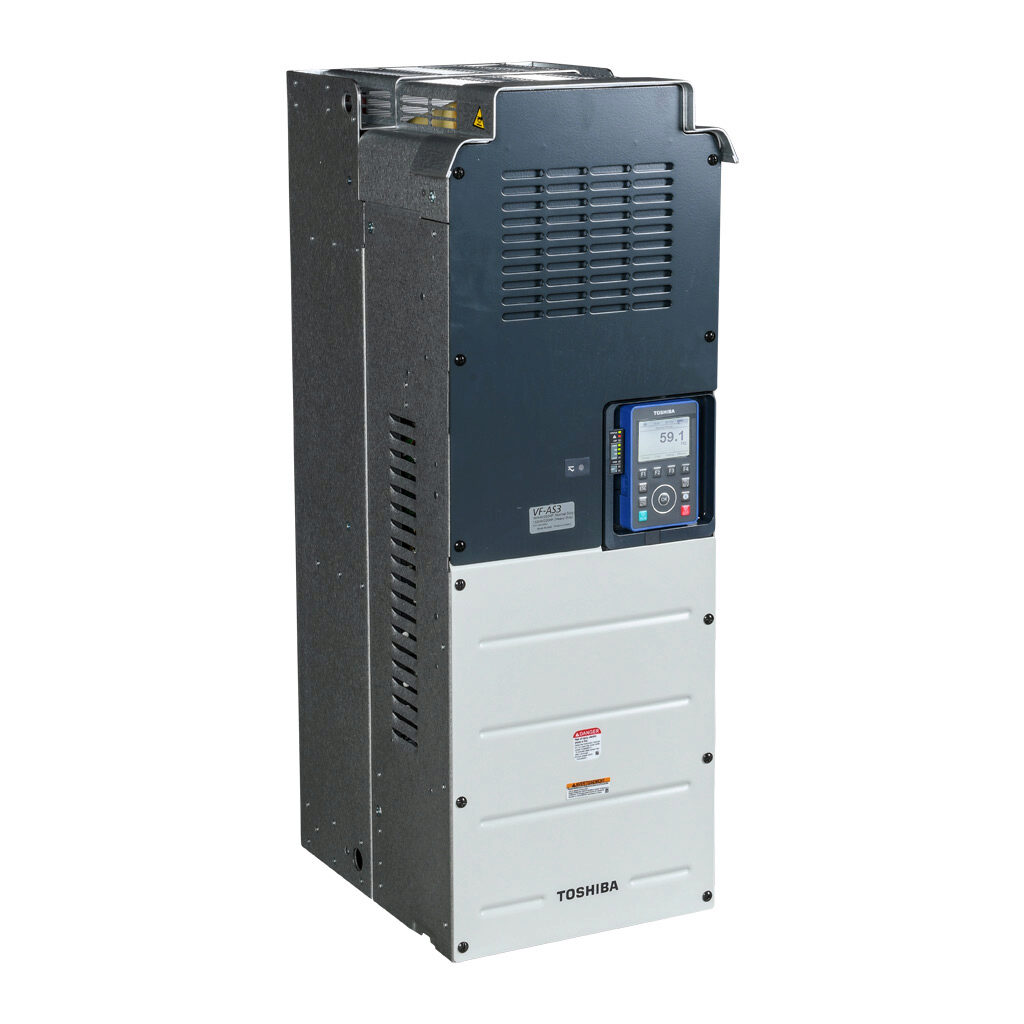 VFAS3-4132KPC - Toshiba AS3 series AC high-performance drive, open frame, 460 VAC, 200hp with 3-phase input, V/Hz, FOC, encoder or torque mode, A6 frame, Ethernet and RS-485, external dynamic braking unit required. Optional EtherCAT, encoder and I...