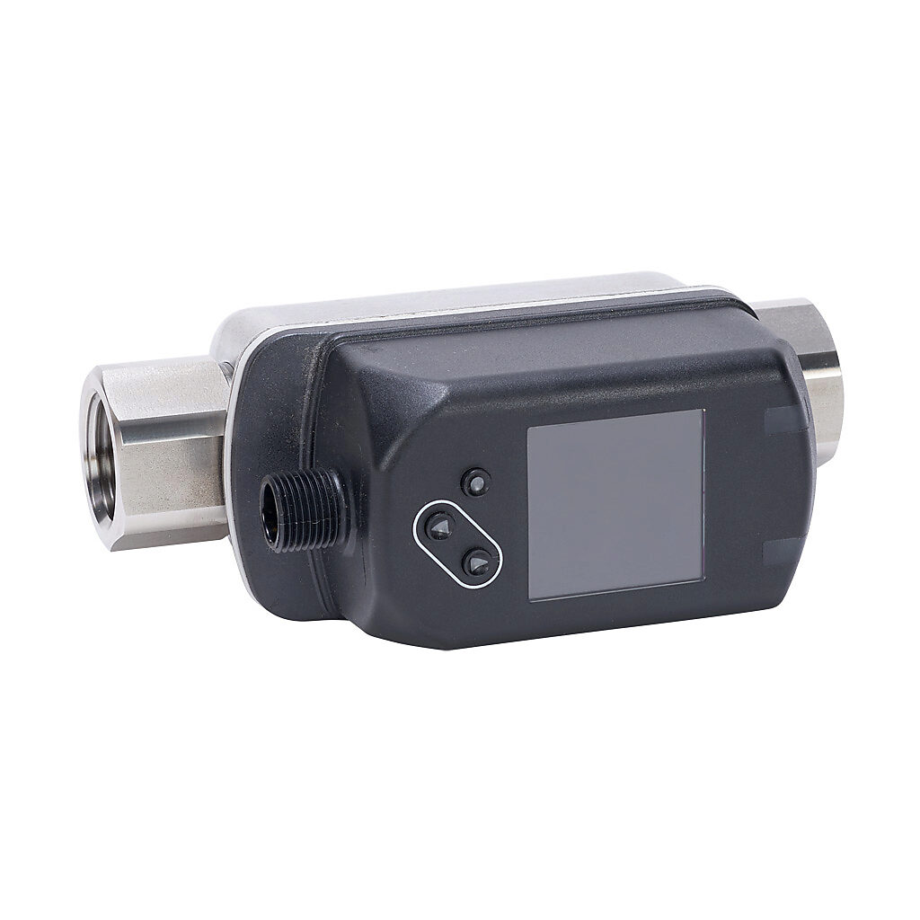 VFS50-5-1002 - ProSense liquid flow sensor, vortex, 1/2in female NPT process connection, 0.26 to 5.28 GPM, 16 to 317 GPH, 14 to 194 deg F, Output: analog, Output 2: analog, 18-30 VDC operating voltage.
