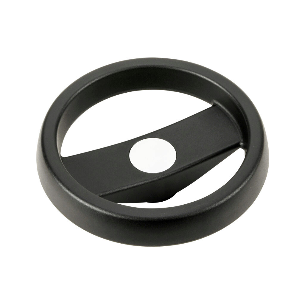 VRTP-160-A14 - Elesa handwheel, spoked, 160mm diameter, 14mm bore, polypropylene, matte black.