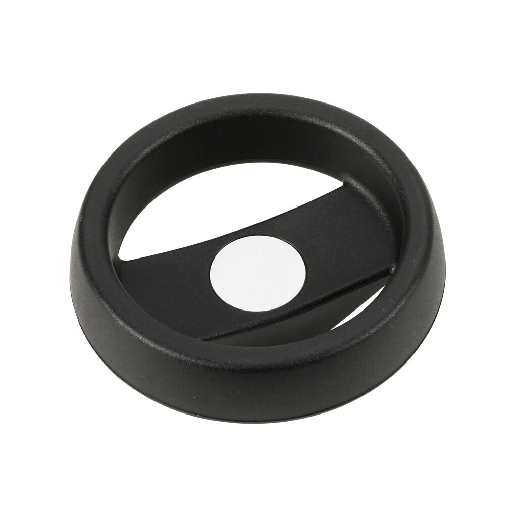VRTP-80-A8 - Elesa handwheel, spoked, 80mm diameter, 8mm bore, polypropylene, matte black.