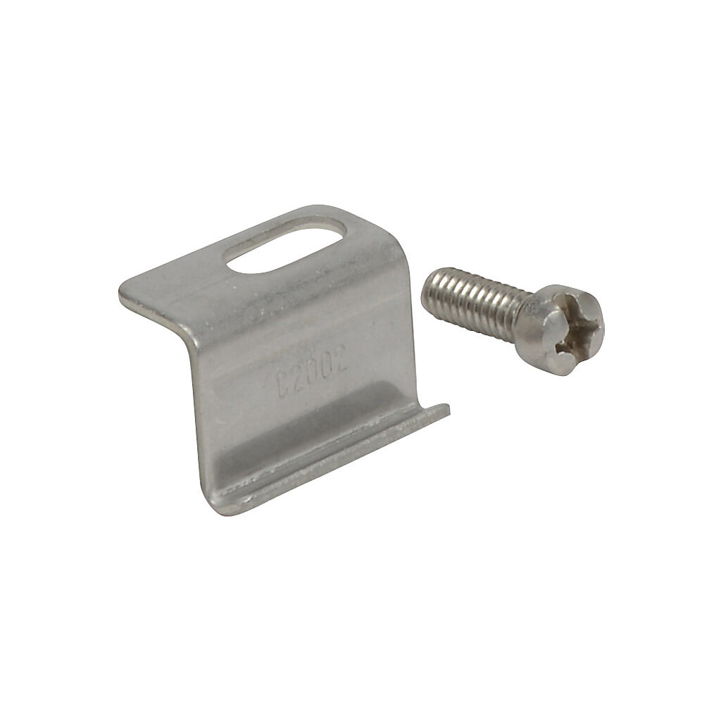 WABN4JIC - Wiegmann enclosure Z-clamp assembly, replacement, 304 stainless steel. For use with BN4xxxxxx and BN4xxxxxxCH enclosures. Clamp and screw included.