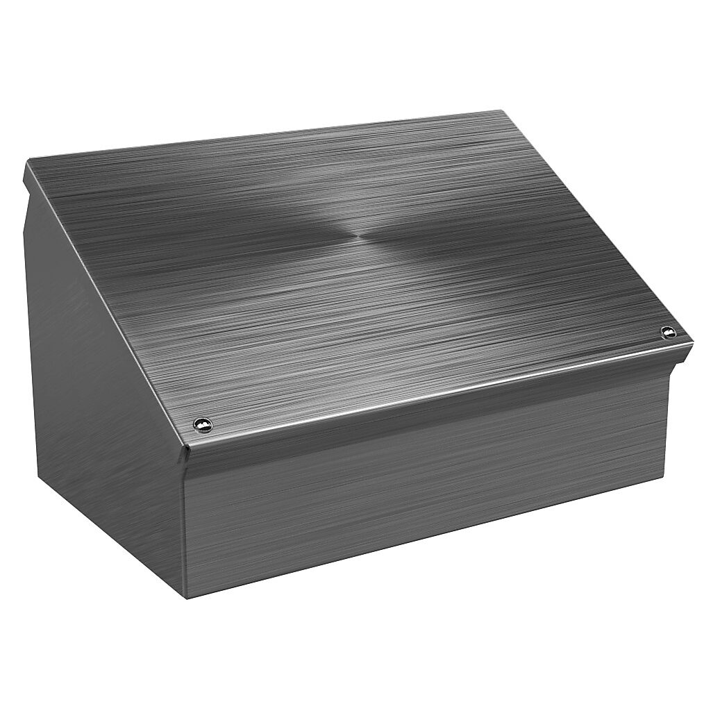 WC08C12SS - Wiegmann operator consolet, NEMA 4/4X/12/13, 8 x 12 x 7in (HxWxD), desktop or pedestal mount, 304 stainless steel, No. 3 intermediate polished finish.
