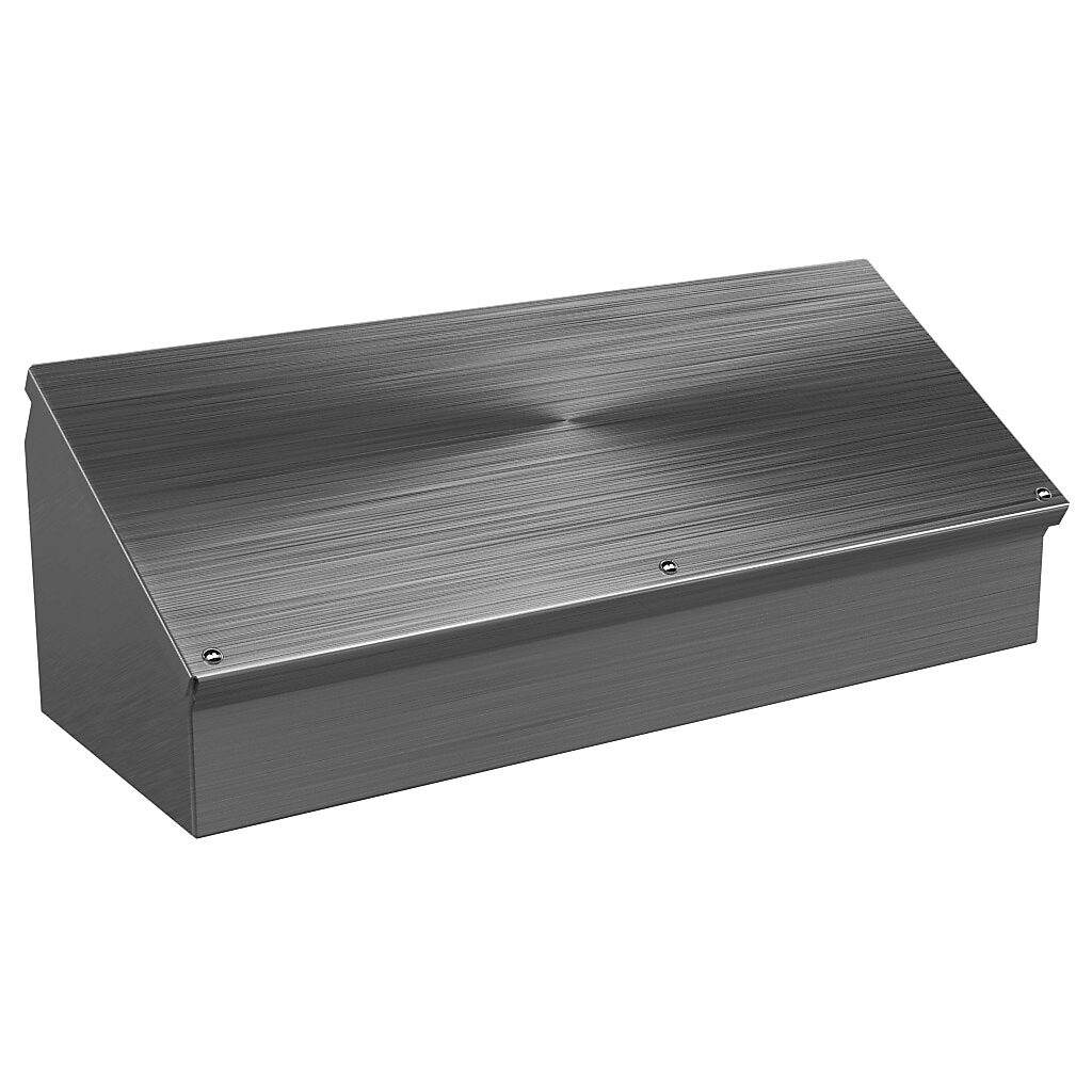 WC08C20SS - Wiegmann operator consolet, NEMA 4/4X/12/13, 8 x 20 x 7in (HxWxD), desktop or pedestal mount, 304 stainless steel, No. 3 intermediate polished finish.