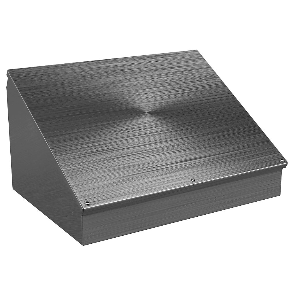 WC16C20SS - Wiegmann operator consolet, NEMA 4/4X/12/13, 16 x 20 x 11in (HxWxD), desktop or pedestal mount, 304 stainless steel, No. 3 intermediate polished finish.