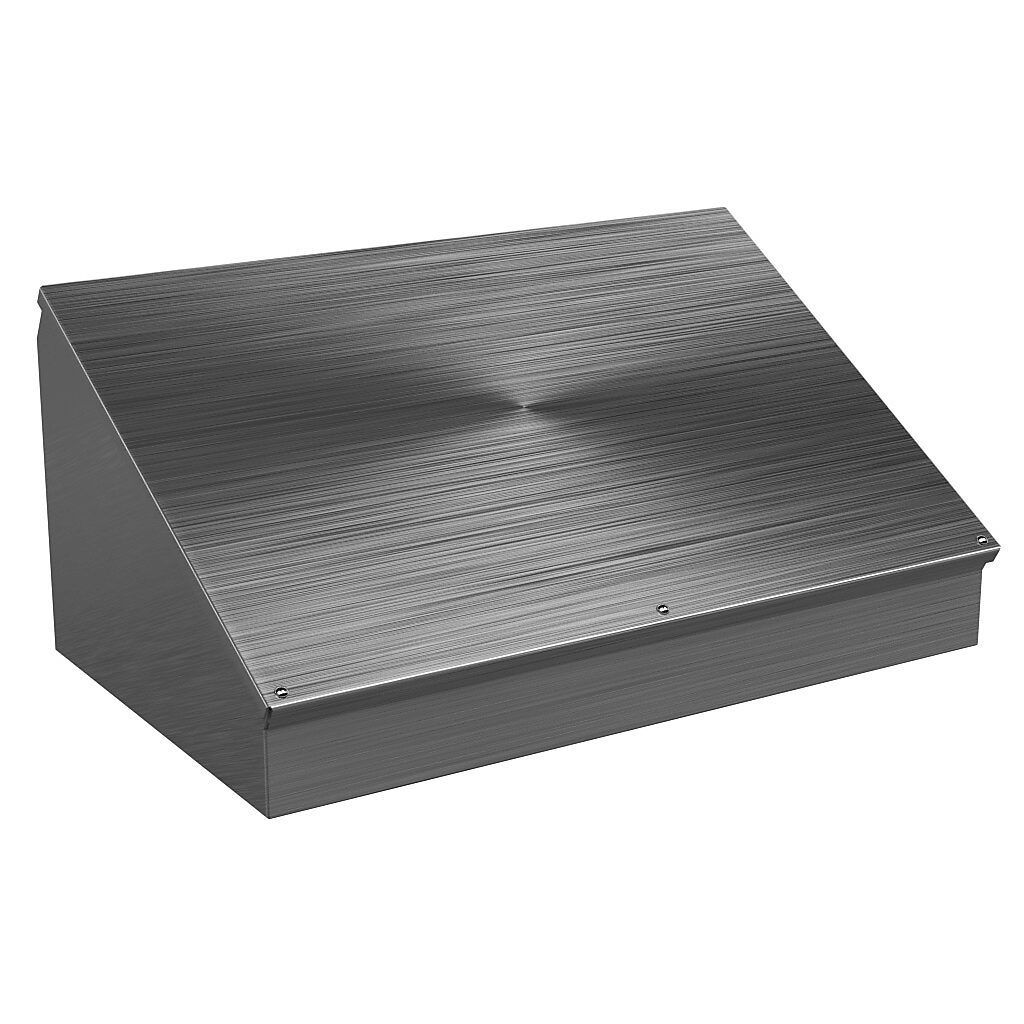WC16C24SS - Wiegmann operator consolet, NEMA 4/4X/12/13, 16 x 24 x 11in (HxWxD), desktop or pedestal mount, 304 stainless steel, No. 3 intermediate polished finish.