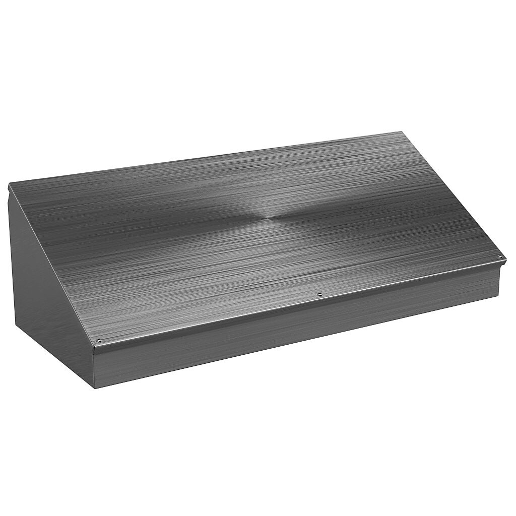 WC16C36SS - Wiegmann operator consolet, NEMA 4/4X/12/13, 16 x 36 x 11in (HxWxD), desktop or pedestal mount, 304 stainless steel, No. 3 intermediate polished finish.