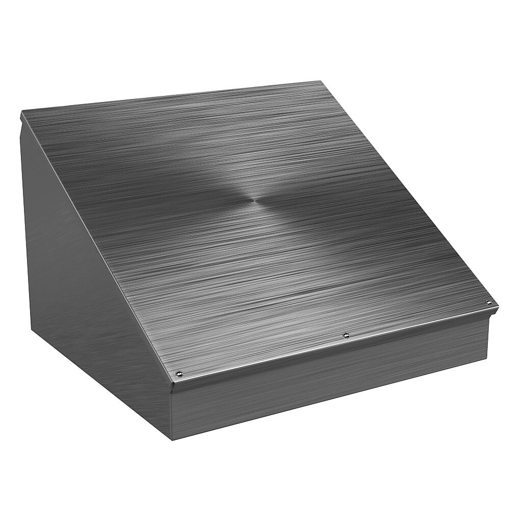 WC20C20SS - Wiegmann operator consolet, NEMA 4/4X/12/13, 20 x 20 x 13in (HxWxD), desktop or pedestal mount, 304 stainless steel, No. 3 intermediate polished finish.