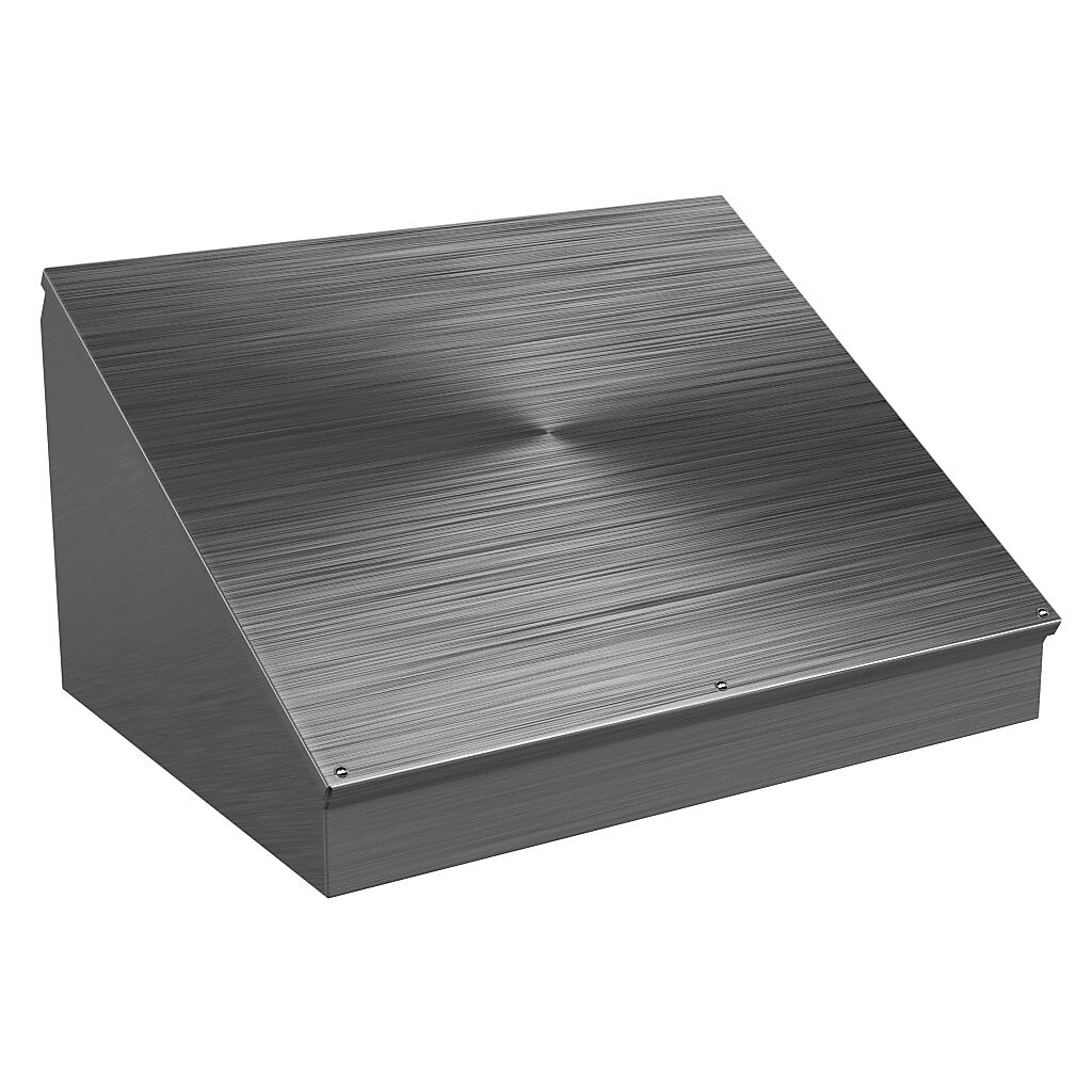 WC20C24SS - Wiegmann operator consolet, NEMA 4/4X/12/13, 20 x 24 x 13in (HxWxD), desktop or pedestal mount, 304 stainless steel, No. 3 intermediate polished finish.