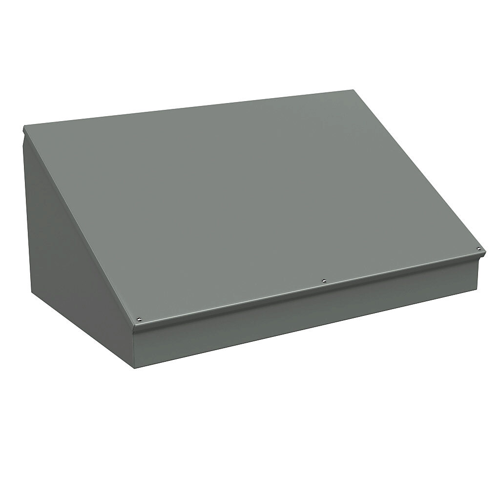 WC20C30 - Wiegmann operator consolet, NEMA 12/13, 20 x 30 x 13in (HxWxD), desktop or pedestal mount, carbon steel, ANSI 61 gray, powder coat finish.