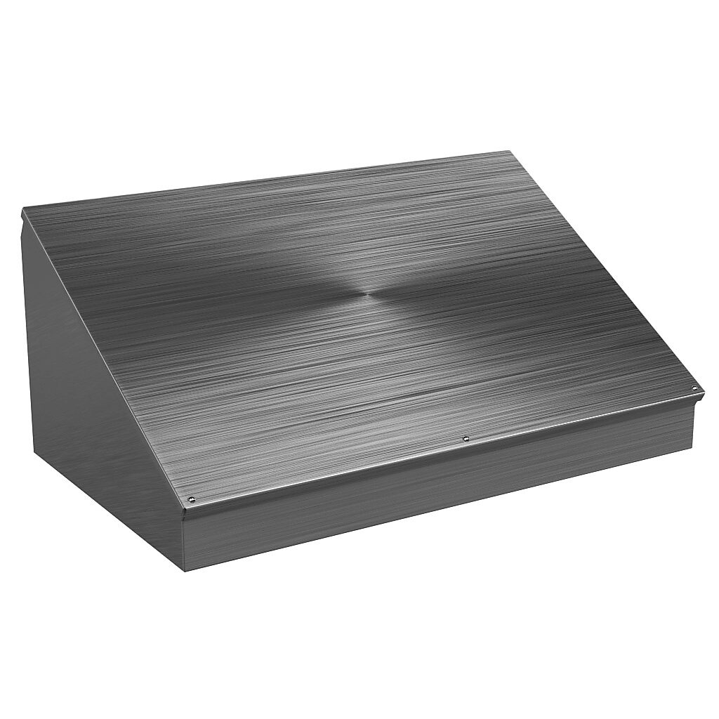 WC20C30SS - Wiegmann operator consolet, NEMA 4/4X/12/13, 20 x 30 x 13in (HxWxD), desktop or pedestal mount, 304 stainless steel, No. 3 intermediate polished finish.