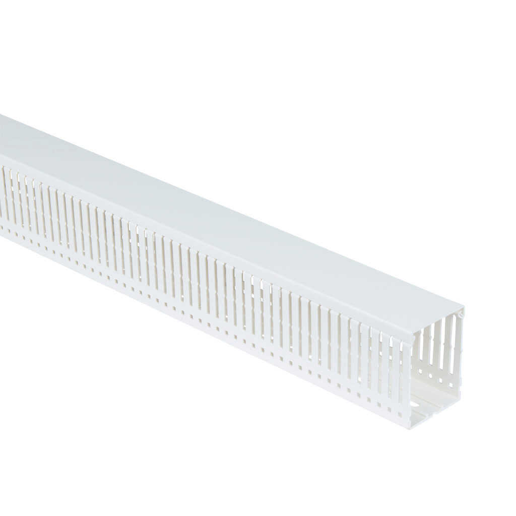 WDN-2230W-1 - AchieVe WDN series open slot narrow finger wire duct, 2.25in width, 3in height, 6.5ft/2m length, white. Cover included.