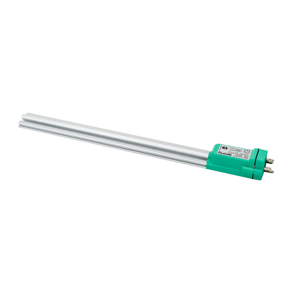 WPG-A-M-0200-N - Gefran magnetostrictive linear position sensor, rodless slide, 200mm stroke, 0-10 VDC output, 33 x 16.3 x 354mm, channel mount, 18mm DIN 43650 Form A.