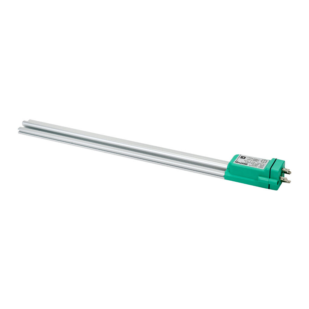 WPG-A-M-0250-E - Gefran magnetostrictive linear position sensor, rodless slide, 250mm stroke, 4-20 mA output, 33 x 16.3 x 404mm, channel mount, 18mm DIN 43650 Form A.