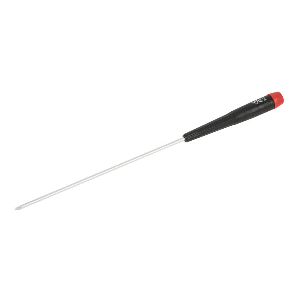 WT26042 - Wiha 4mm slotted precision screwdriver, 5.9in (150mm) shaft length, cushion grip handle with rotating cap.