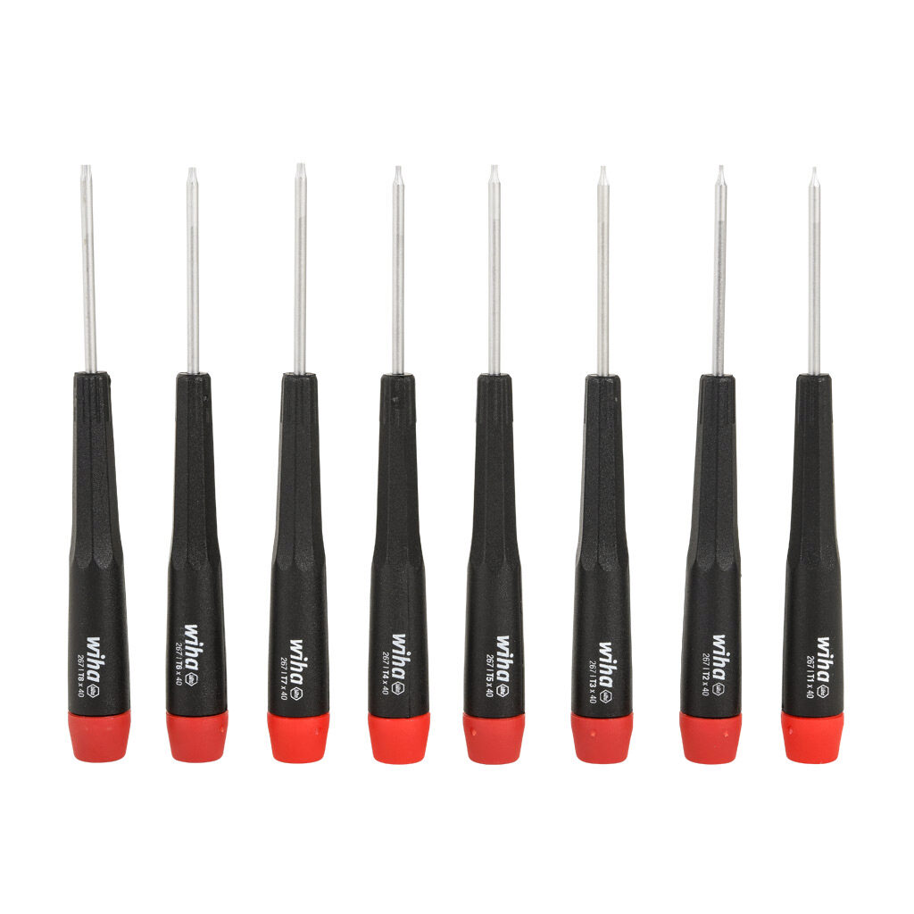 WT26791 - Wiha precision screwdriver set, Torx, 8 pieces, free-spinning cap.