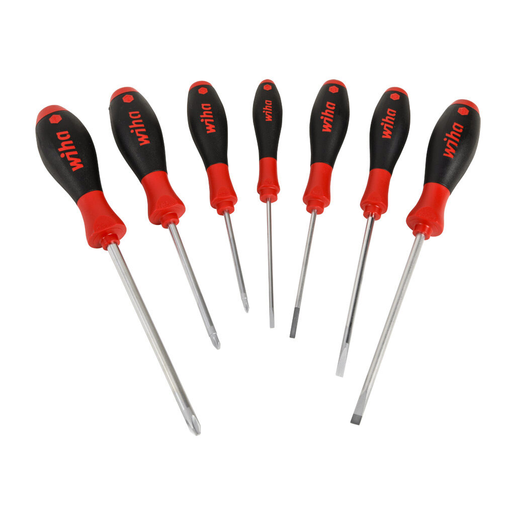 WT30278 - Wiha standard screwdriver set, Phillips and slotted, 7 pieces.