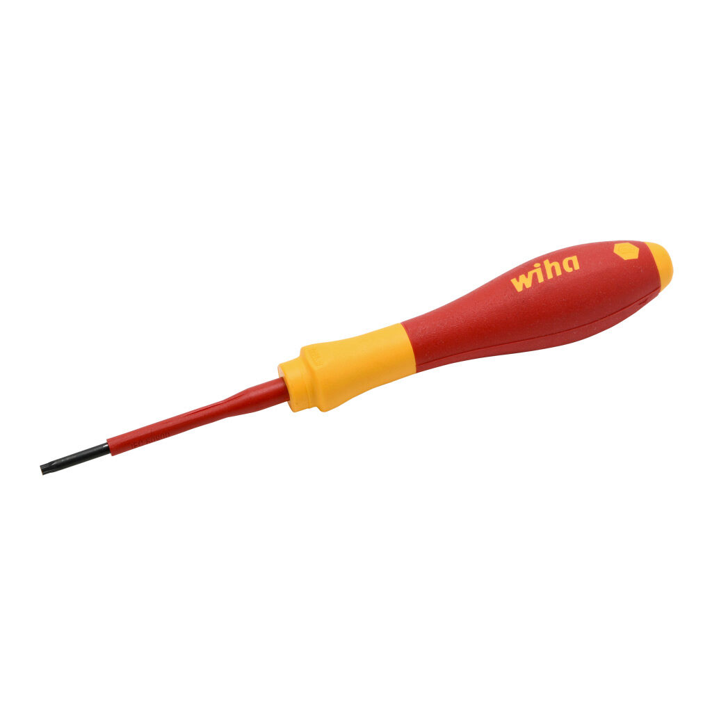 WT32531 - Wiha SoftFinish T10 Torx insulated screwdriver, 1000V insulation rating, 2.4in (60mm) shaft length, SoftFinish cushion grip handle.