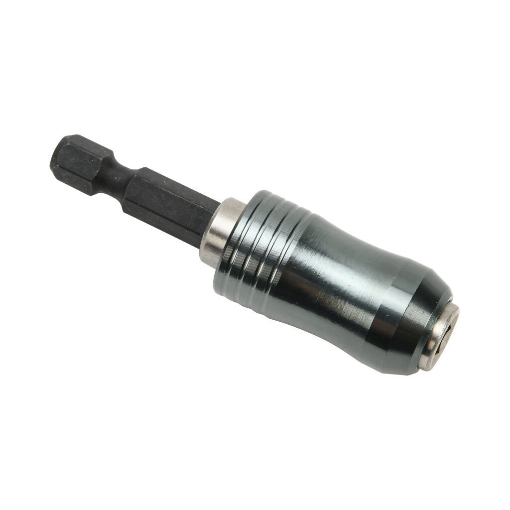WT70096 - Wiha TerminatorBlue quick-release driver bit adapter, 1/4in drive, 2.4in (61mm) overall length. Impact-rated for power tool applications.