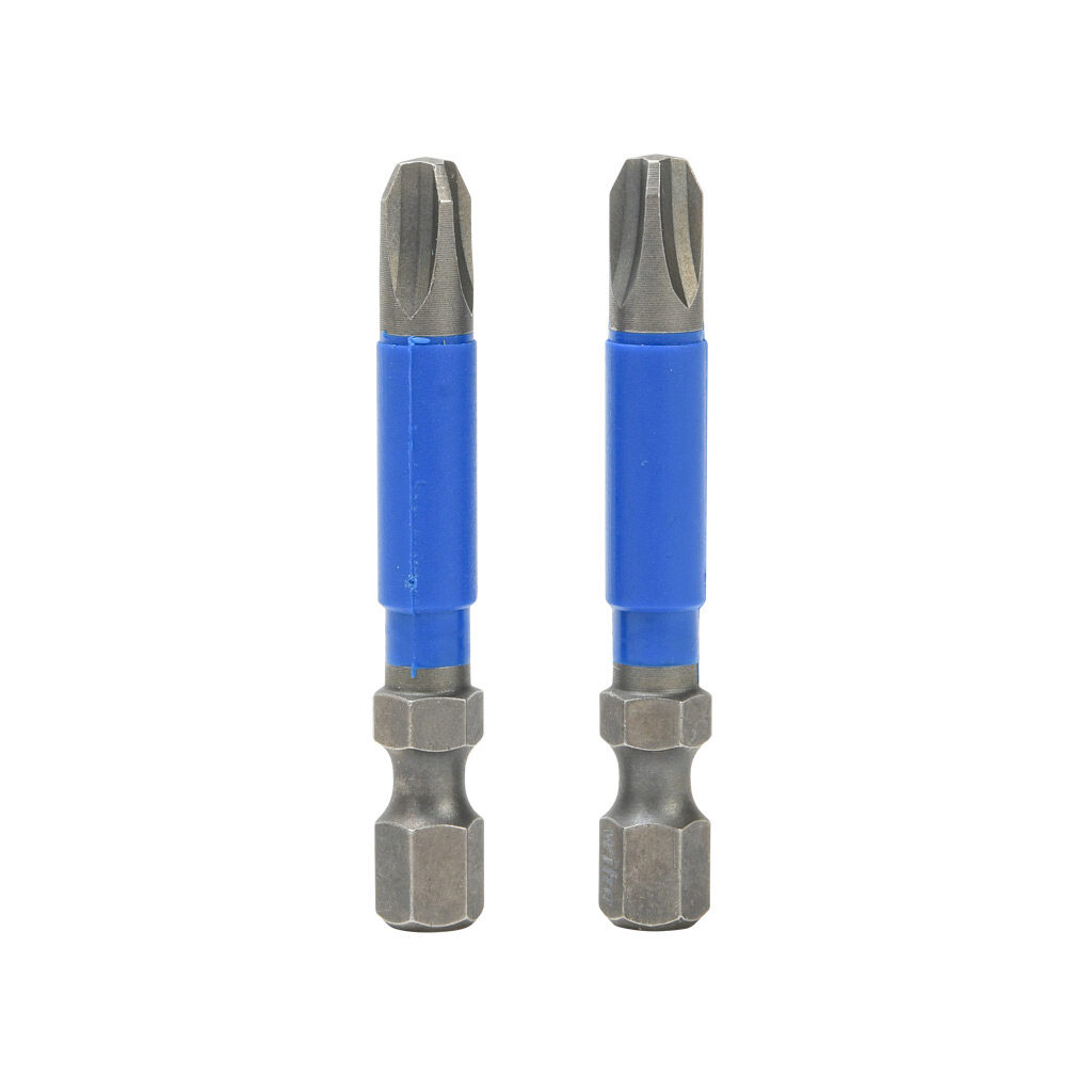 WT70203 - Wiha TerminatorBlue #3 Phillips impact driver bit, 2in bit length, 1/4in drive, hexagonal. Package of 2.