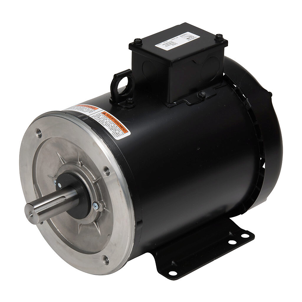 Y1372 - Marathon MicroMAX series high efficiency AC induction motor, high-performance inverter duty, 5hp, 3-phase, 230/460 VAC, 1800rpm, TEFC, NEMA 184TC frame, rolled steel, C-face/removable rigid base mount.