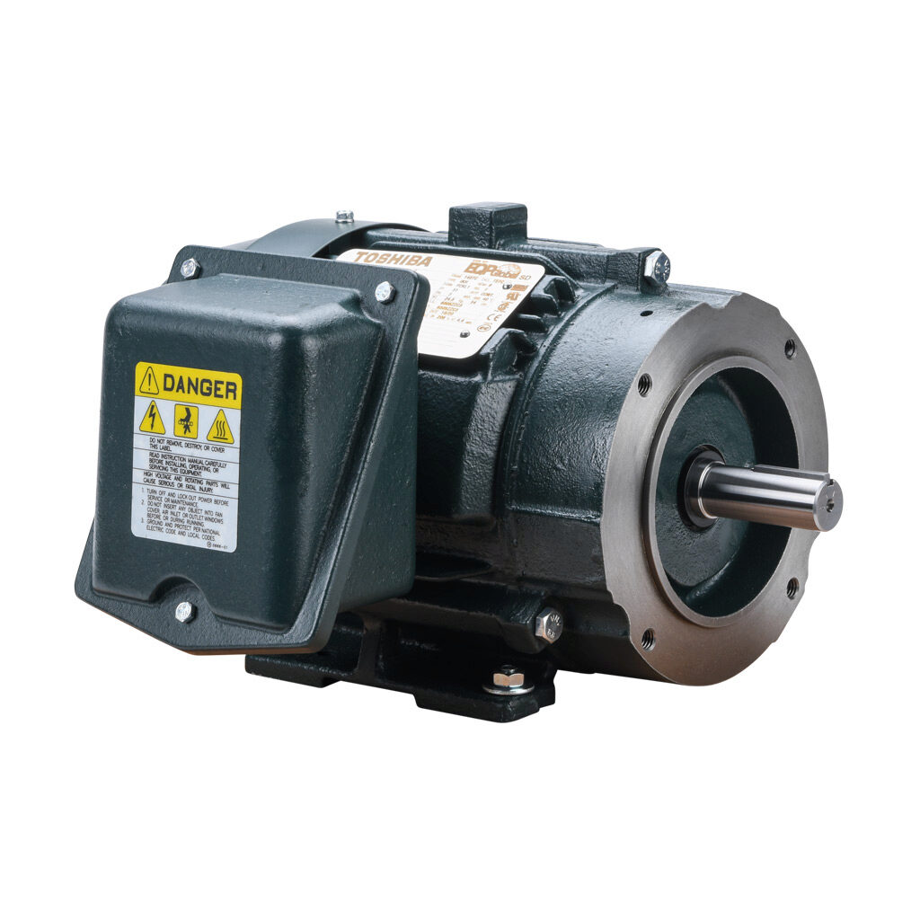 Y152SDSR42A-P - Toshiba SD premium efficiency AC induction motor, high-performance inverter duty and severe duty, 1-1/2hp, 3-phase, 230/460 VAC, 3600rpm, TEFC, NEMA 143TC frame, cast iron, C-face/rigid base mount.