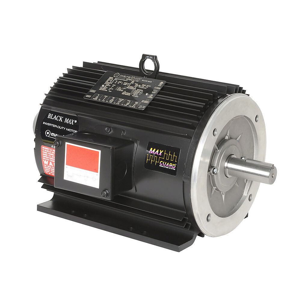 Y543A - Marathon Black MAX series premium efficiency AC induction motor, high-performance inverter duty, 5hp, 3-phase, 230/460 VAC, 1800rpm, TENV, NEMA 184TC frame, aluminum, C-face/rigid base mount.