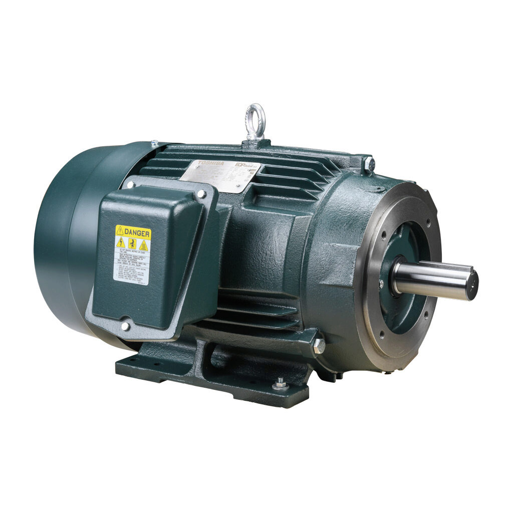 Y756SDSR42A-P - Toshiba SD premium efficiency AC induction motor, high-performance inverter duty and severe duty, 7-1/2hp, 3-phase, 230/460 VAC, 1200rpm, TEFC, NEMA 254TC frame, cast iron, C-face/rigid base mount.