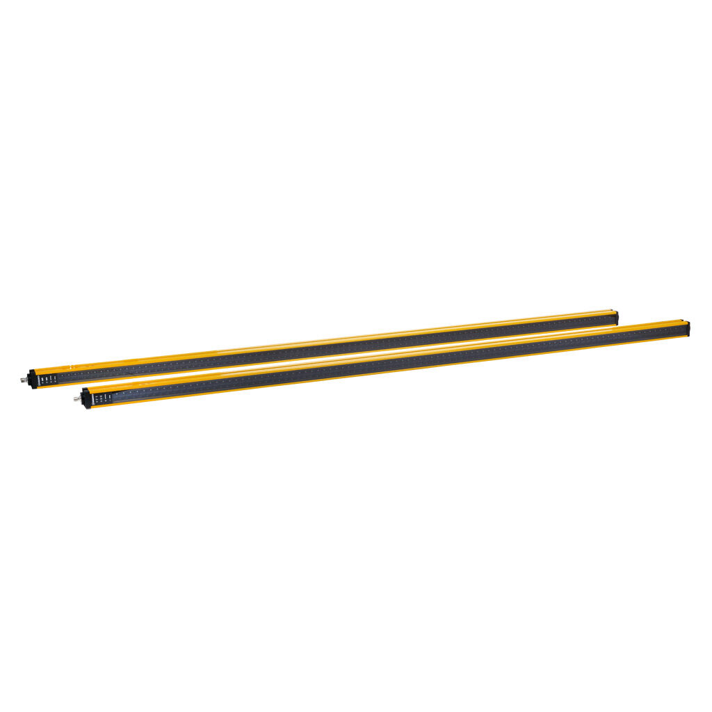 YBB-30K4-1600-G012 - Contrinex safety light curtain, sender/receiver pair, hand protection, 24 VDC, 30mm resolution, 1564mm protected height, 0.25-12m operating distance, safety category Type 4, IP65 IP67, (2) 5-pin M12 quick-disconnects.