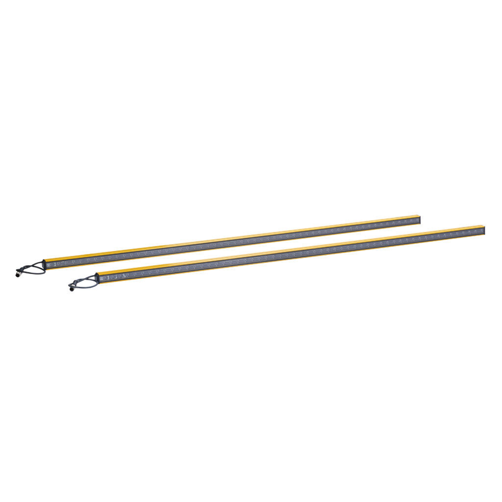 YBES-30K4-1130-P012 - Contrinex safety light curtain, sender/receiver pair, hand protection, 24 VDC, 30mm resolution, 1130mm protected height, 0.25-5.0m operating distance, safety category Type 4, configurable, IP65, (1) 5-pin and (1) 8-pin M12 qu...