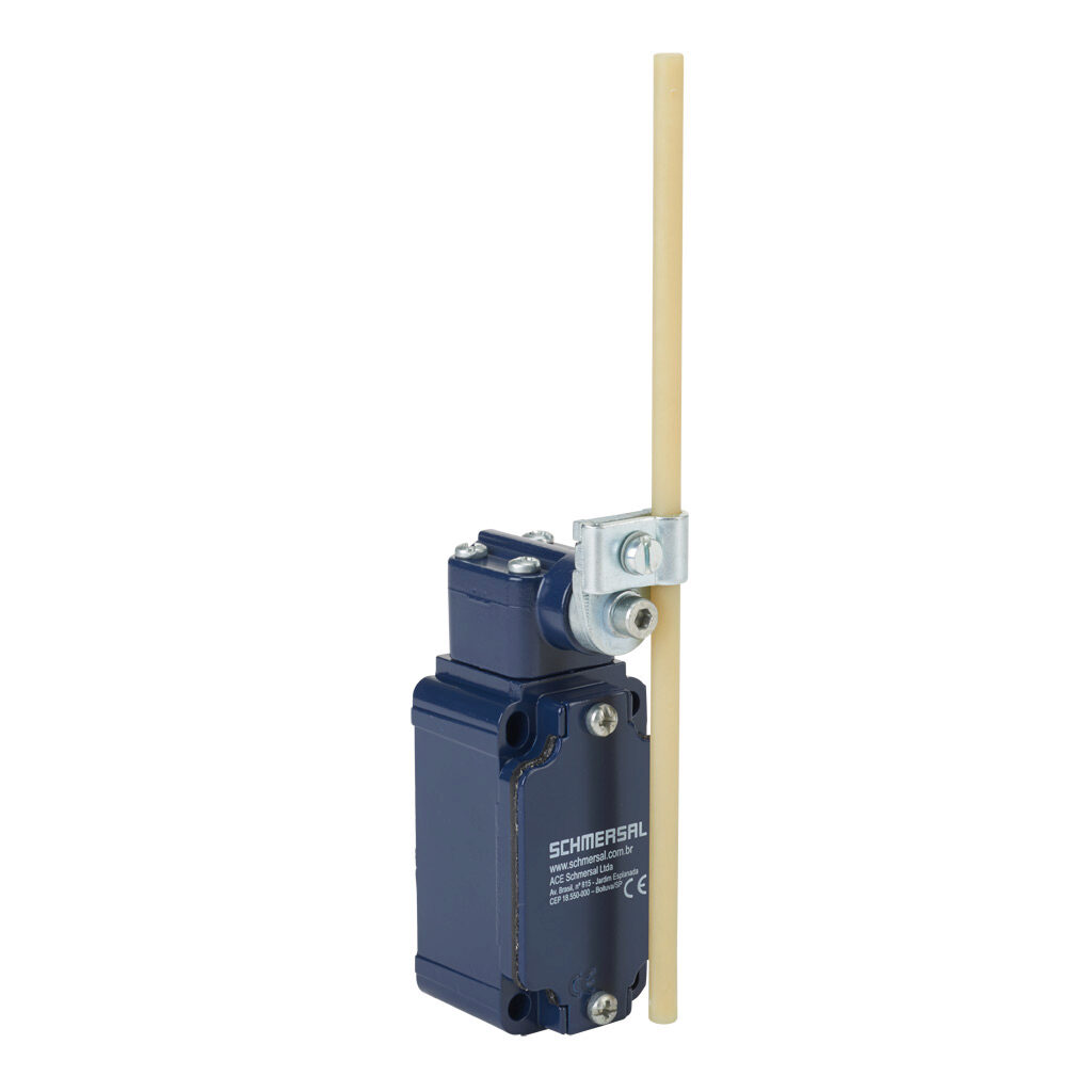 Z4V10H-335-02Z - Schmersal IEC limit switch, side rotary adjustable 6mm plastic rod, 90-degree adjustable head, (2) N.C. contact(s), snap action, 30mm hole spacing, aluminum, (1) M20 x 1.5 entry with 1/2in NPT adapter.
