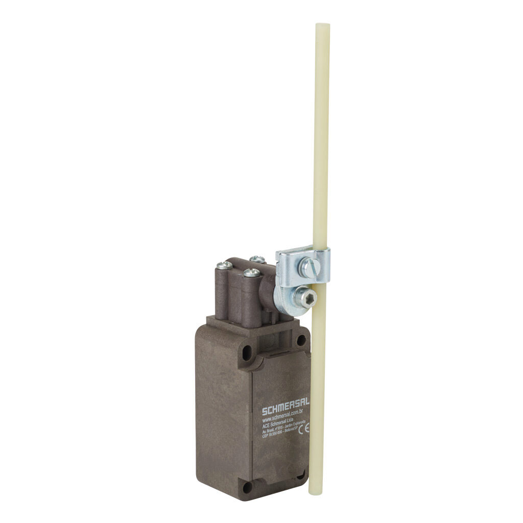 Z4V10H-336-02Z - Schmersal IEC limit switch, side rotary adjustable 6mm plastic rod, 90-degree adjustable head, (2) N.C. contact(s), snap action, 30mm hole spacing, glass-fiber thermoplastic, (1) M20 x 1.5 entry with 1/2in NPT adapter.