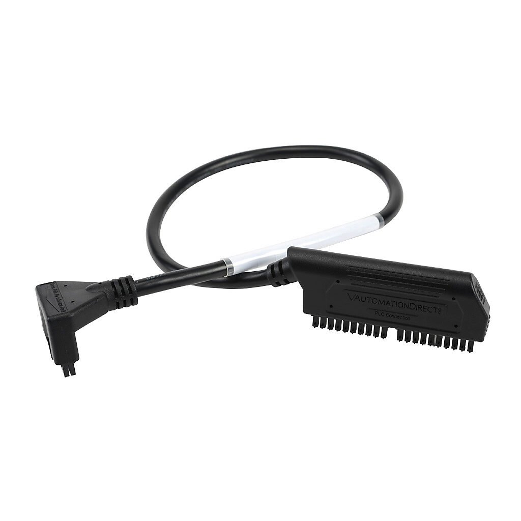 ZL-BX-CBL20 - ZIPLink PLC I/O cable, 20-position terminal block to 24-pin connector, 1.6ft/0.5m cable length. For use with BRX 10-point PLCs.