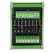 ZL-TSD8-24 - ZIPLink transorb module, 8-pole, 24 VDC, DIN rail mount.