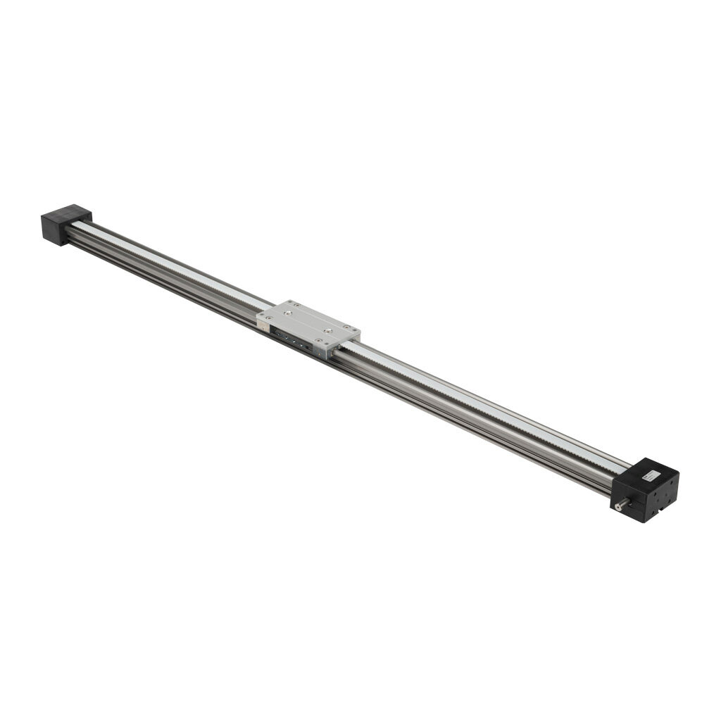 ZLW1040S-10 - igus drylin series linear actuator assembly, W1040 twin rail, 74mm wide, 1000mm travel, toothed belt, 70mm pitch, hard-anodized aluminum rail.