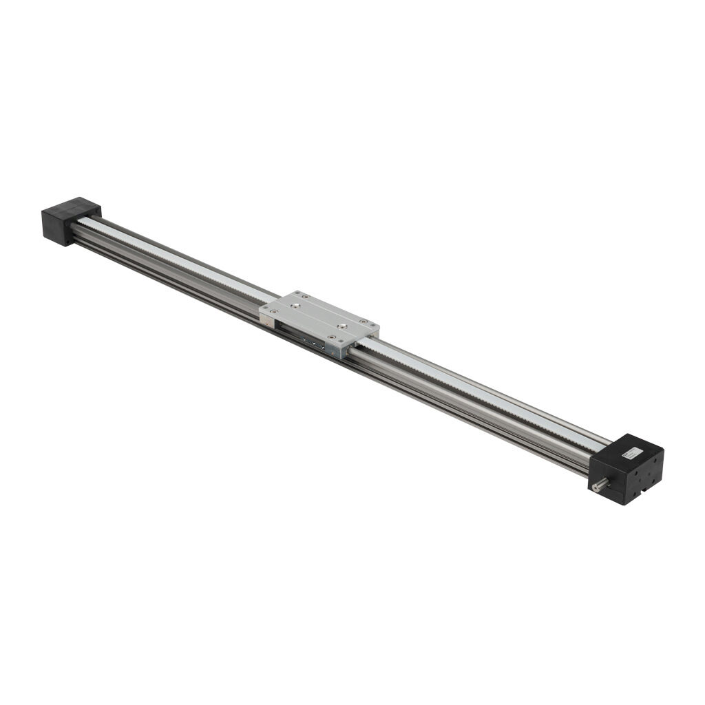 ZLW1040S-8 - igus drylin series linear actuator assembly, W1040 twin rail, 74mm wide, 800mm travel, toothed belt, 70mm pitch, hard-anodized aluminum rail.