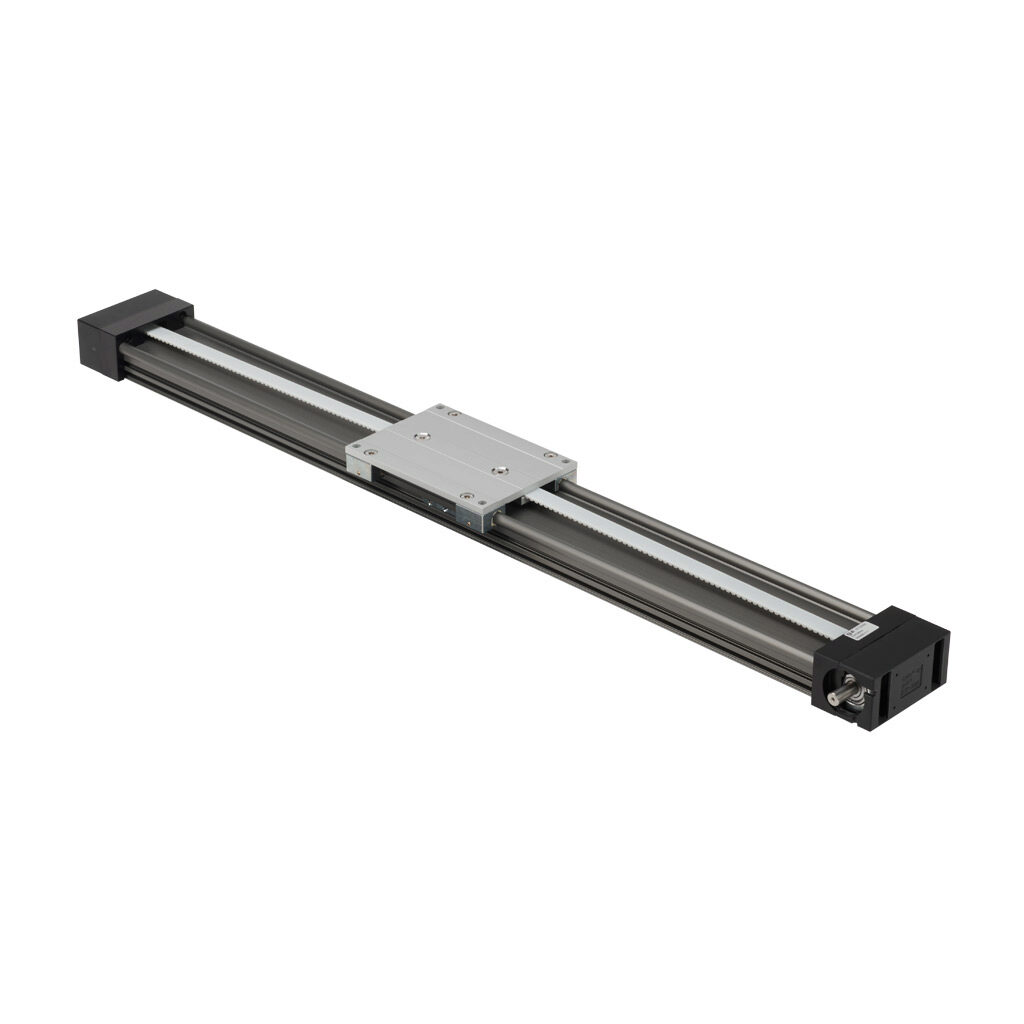 ZLW1080S-6 - igus drylin series linear actuator assembly, W1080 twin rail, 90mm wide, 600mm travel, toothed belt, 70mm pitch, hard-anodized aluminum rail.