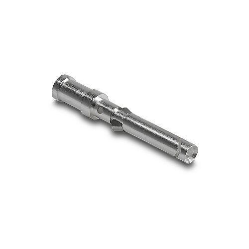 ZP-MC-CC-F10A-16 - ZIPport crimp contact, female, 10 amp, accepts wire size 16 AWG, silver-plated copper alloy. Package of 100. For use with ZIPport multi-wire female inserts rated for 10 amps.