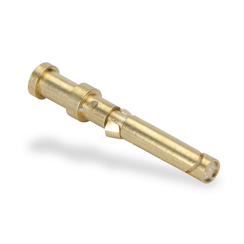 ZP-MC-CC-F10A-20G - ZIPport crimp contact, female, 10 amp, accepts wire size 20 AWG, gold-plated copper alloy. Package of 100. For use with ZIPport multi-wire female inserts rated for 10 amps.