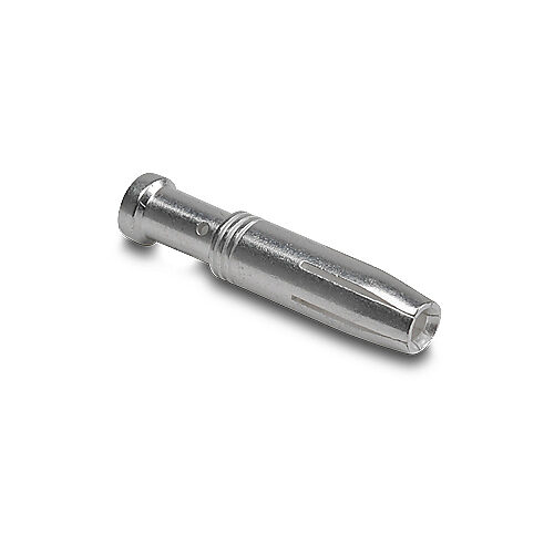 ZP-MC-CC-F16A-14 - ZIPport crimp contact, female, 16 amp, accepts wire size 14 AWG, silver-plated copper alloy. Package of 100. For use with ZIPport multi-wire female inserts rated for 16 amps.