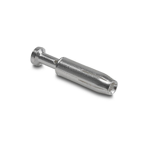 ZP-MC-CC-F16A-22 - ZIPport crimp contact, female, 16 amp, accepts wire size 26-22 AWG, silver-plated copper alloy. Package of 100. For use with ZIPport multi-wire female inserts rated for 16 amps.