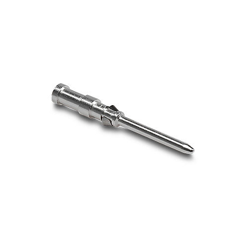 ZP-MC-CC-M10A-20 - ZIPport crimp contact, male, 10 amp, accepts wire size 20 AWG, silver-plated copper alloy. Package of 100. For use with ZIPport multi-wire male inserts rated for 10 amps.