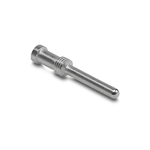 ZP-MC-CC-M16A-14 - ZIPport crimp contact, male, 16 amp, accepts wire size 14 AWG, silver-plated copper alloy. Package of 100. For use with ZIPport multi-wire male inserts rated for 16 amps.