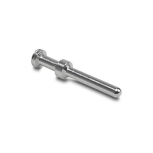 ZP-MC-CC-M16A-18 - ZIPport crimp contact, male, 16 amp, accepts wire size 18 AWG, silver-plated copper alloy. Package of 100. For use with ZIPport multi-wire male inserts rated for 16 amps.